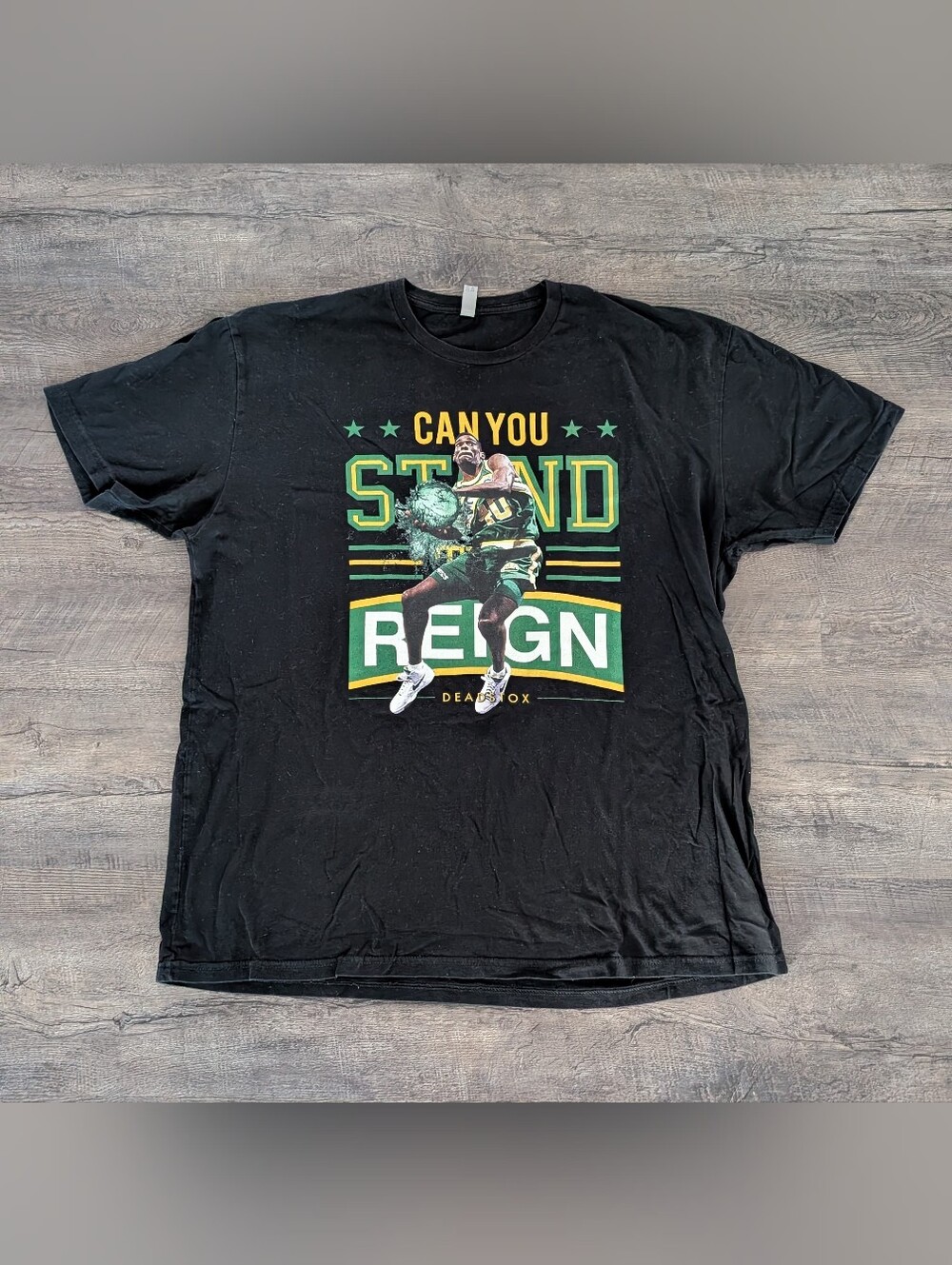 Shawn Kemp DeadStox REIGN MAN Seattle Supersonics Dunk T-Shirt Size XXL NBA